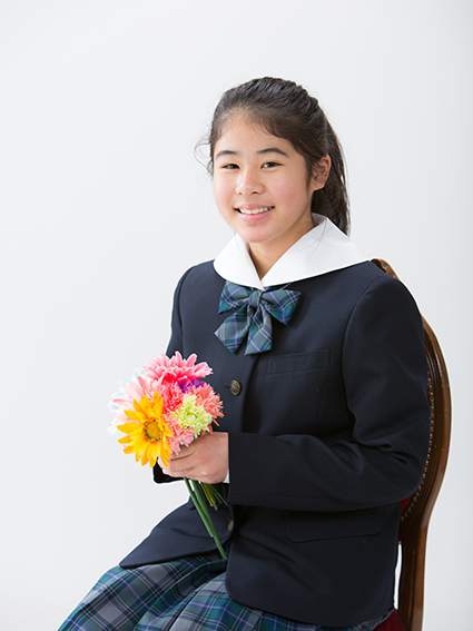 中学校入学写真