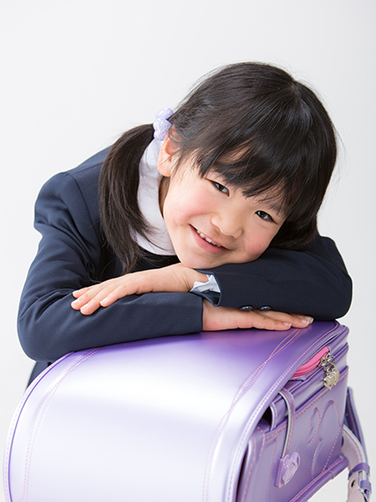 お気に入りのかばんと入学写真
