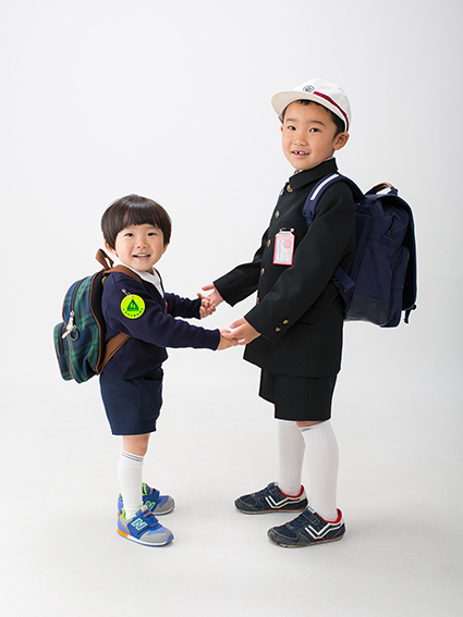 兄弟での入学写真
